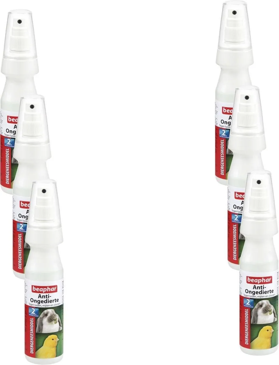 Beaphar Anti-Ongedierte Vogel/Knaagdieren Parasieten 6x150ml