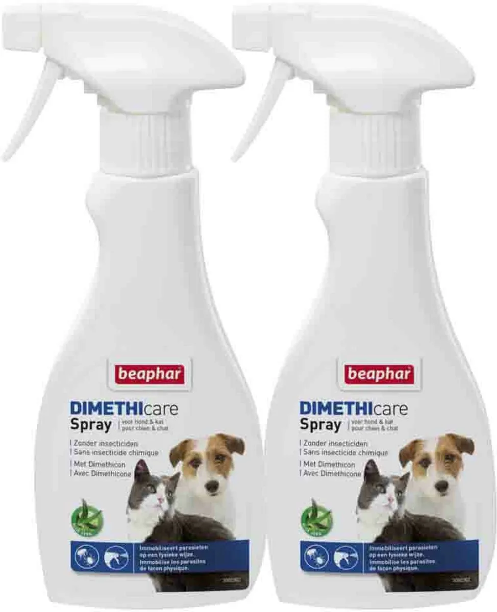 Beaphar Dimethicare Spray Hond & Kat 250ml - 2 Stuks