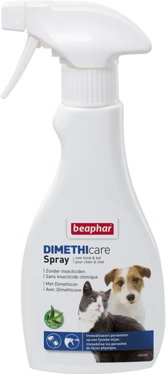 Beaphar Dimethicare Spray Hond & Kat 250ml - 2 Stuks