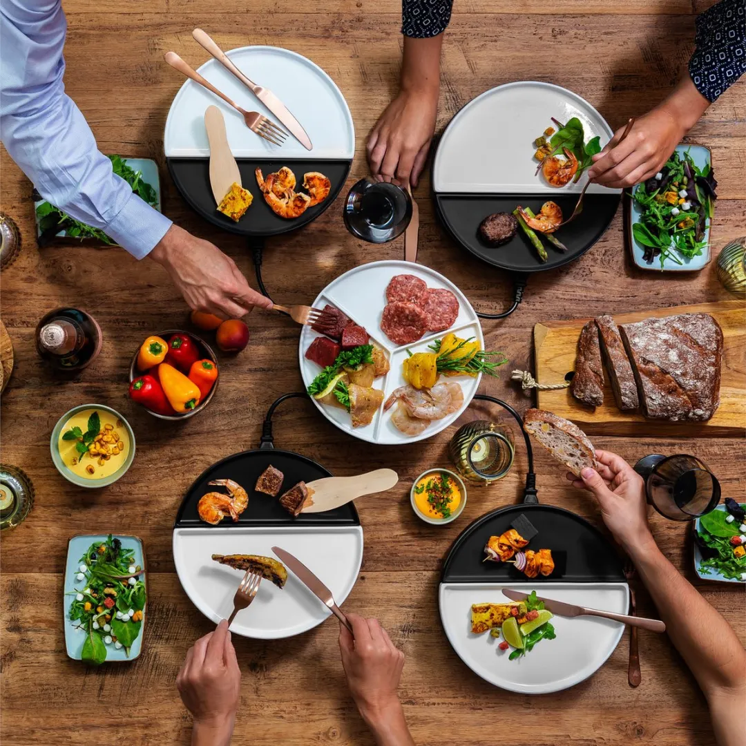 Bourgini Chef's Dinner Party Gourmetstel 6 Personen - Wit
