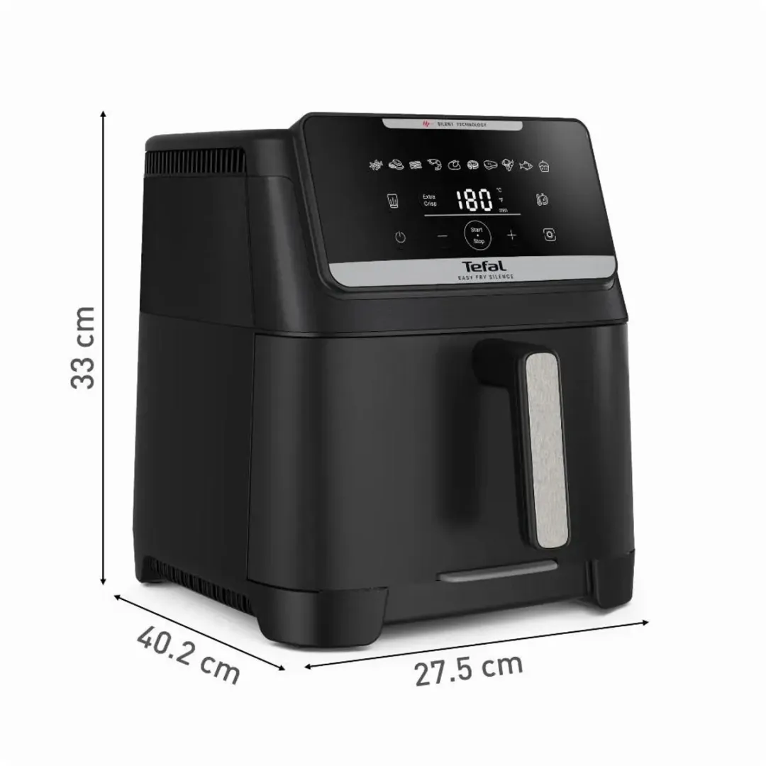 Tefal EY8428 Easy Fry Silence XXL Airfryer 1800W - 5,6L - Zwart - afbeelding 6 van 6
