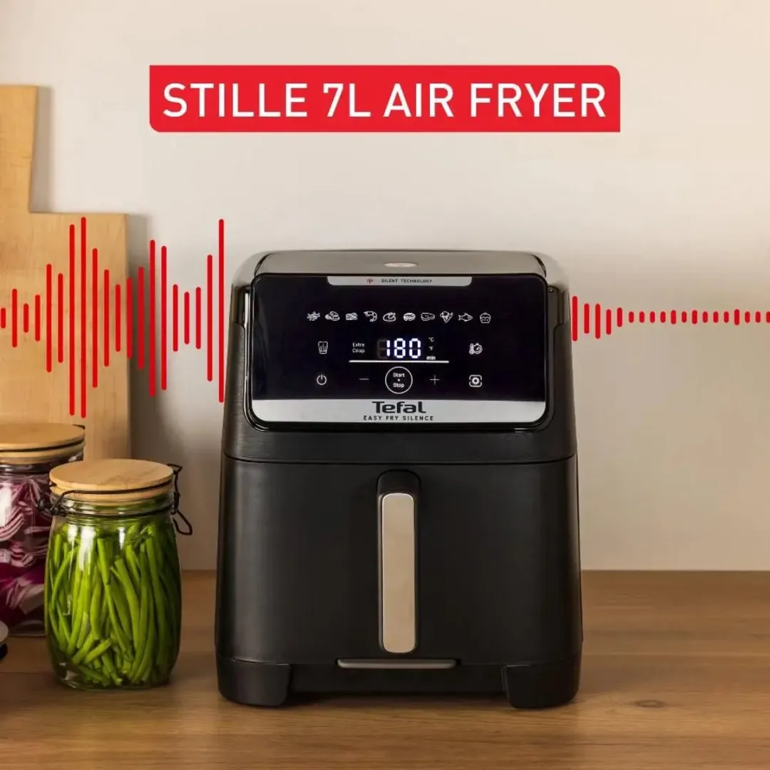 Tefal EY8428 Easy Fry Silence XXL Airfryer 1800W - 5,6L - Zwart