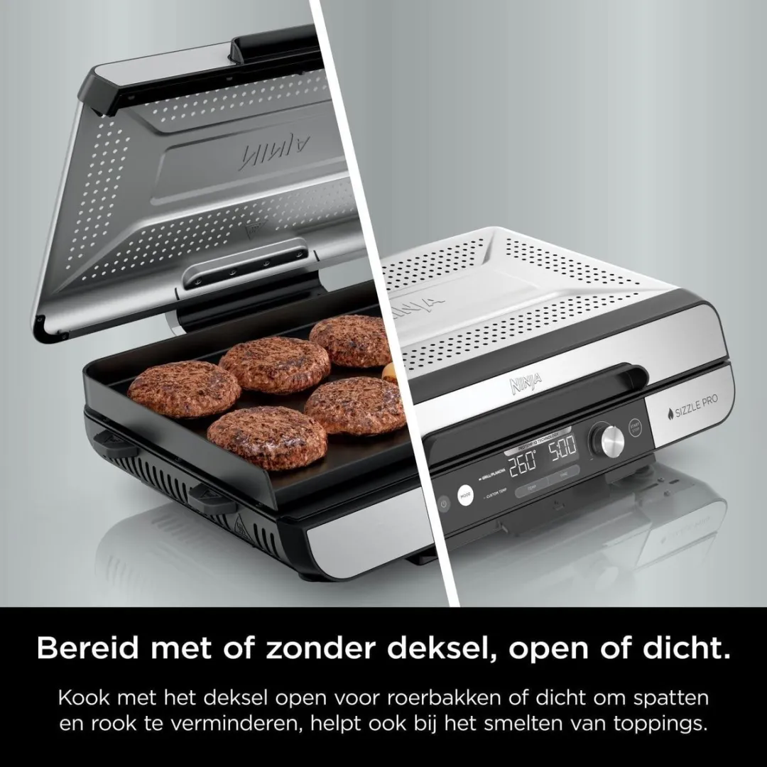 Ninja Sizzle Pro XL Grillplaat & Plancha GX101EU - 1800W - 6 Personen - afbeelding 3 van 6