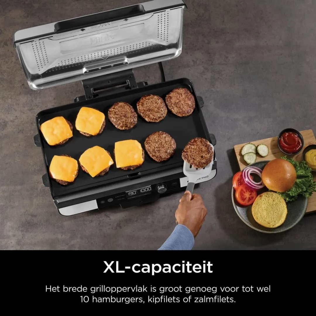 Ninja Sizzle Pro XL Grillplaat & Plancha GX101EU - 1800W - 6 Personen - afbeelding 6 van 6