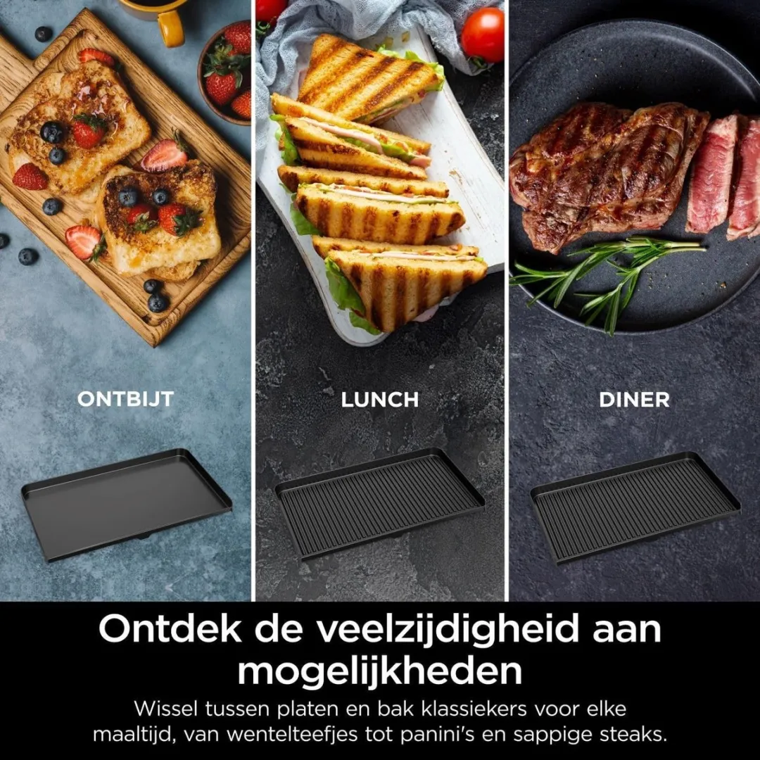 Ninja Sizzle Pro XL Grillplaat & Plancha GX101EU - 1800W - 6 Personen - afbeelding 5 van 6