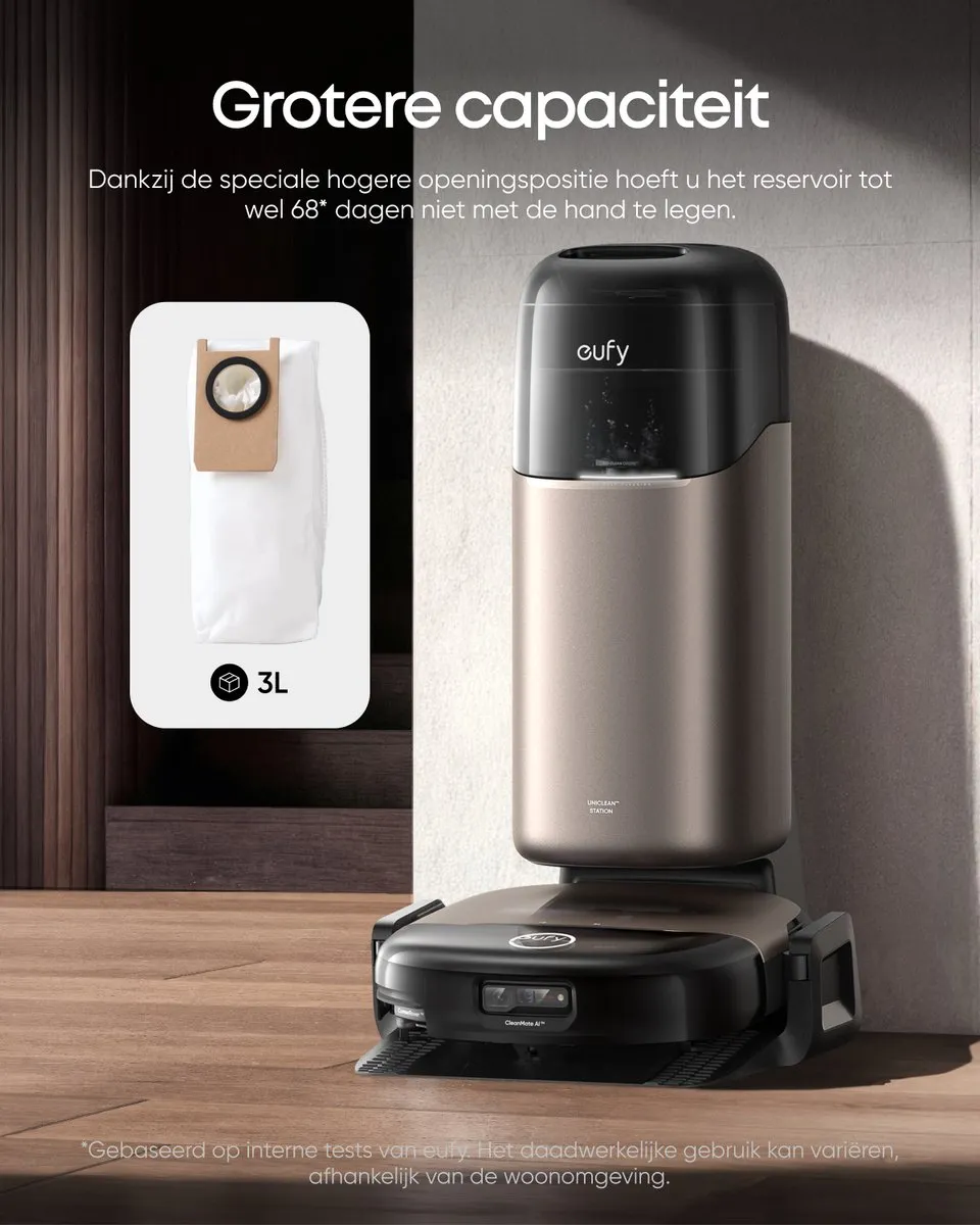 Eufy Omni S2 Stofzuigerzakken - 3 Stuks