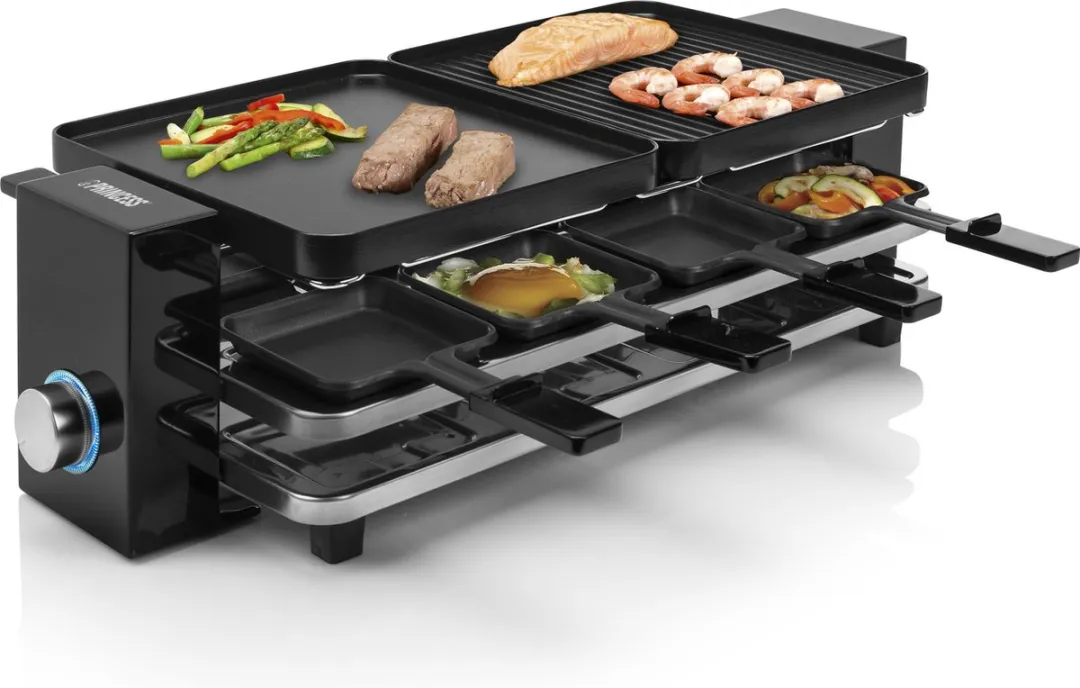 Princess Gourmetstel 162925 Raclette - 8 Personen - 1200W - Zwart