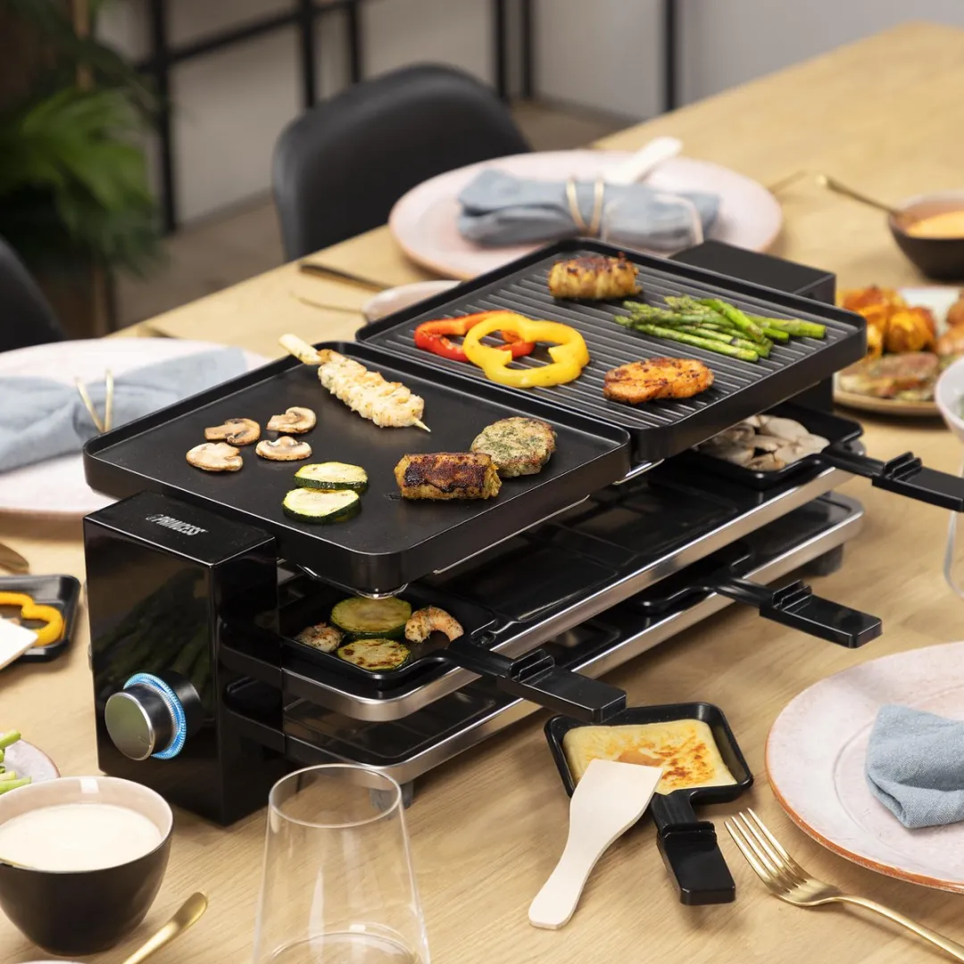 Princess Gourmetstel 162925 Raclette - 8 Personen - 1200W - Zwart - afbeelding 6 van 6