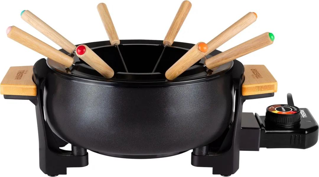 Tristar FO-1108 Elektrisch Fondue-Set 1000W - 1,5L - 8 Personen - Bamboe