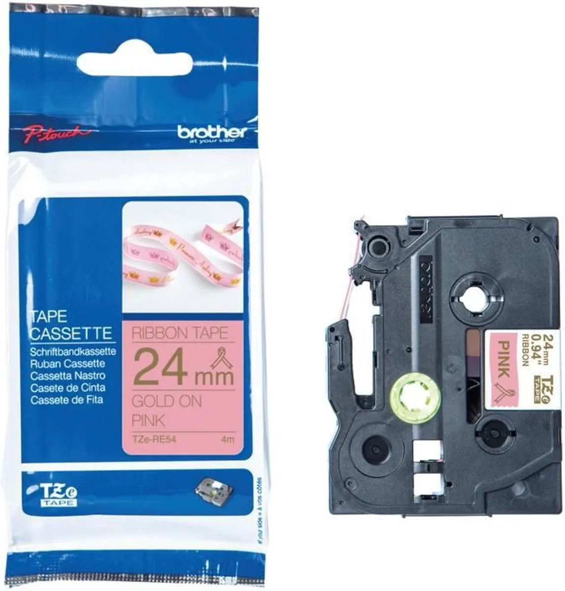 Brother TZE-RE54 Printerlint - Goud - afbeelding 6 van 6