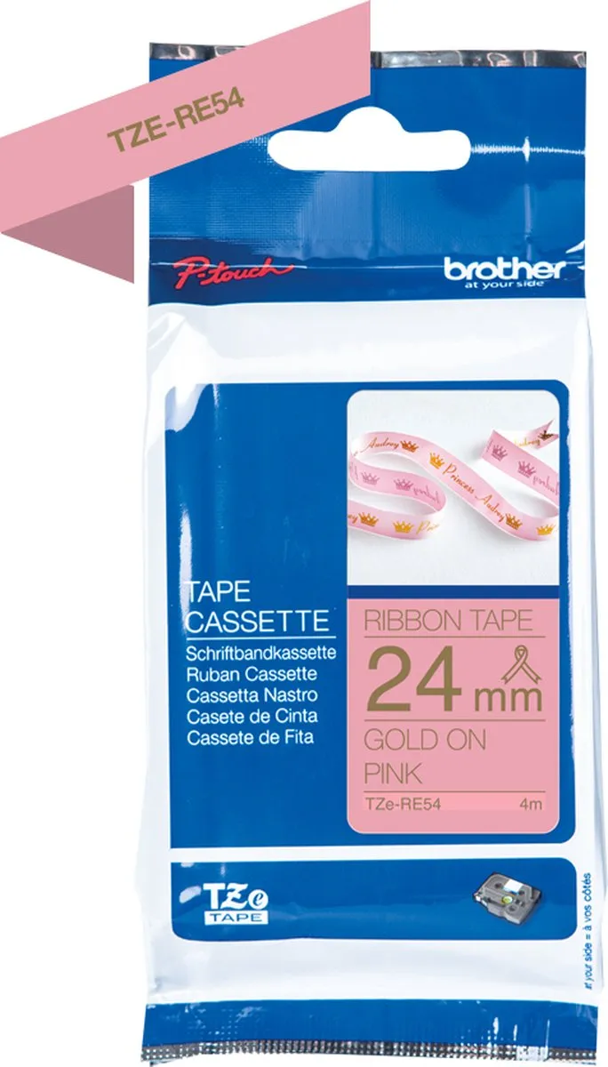 Brother TZE-RE54 Printerlint - Goud