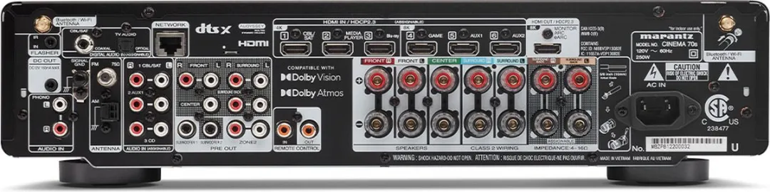 Marantz Cinema 70S AV Receiver 7.2 Kanalen - 50W - Zwart