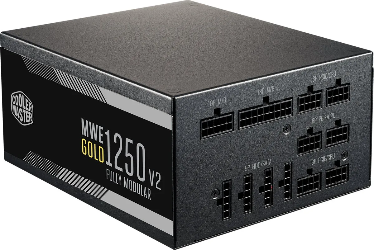 Cooler Master MWE Gold 1250 V2 Voeding 1250W - MPE-C501-AFCAG-EU