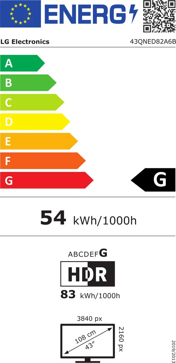 LG 43QNED82A6B 4K QNED TV - 43 inch - Zwart