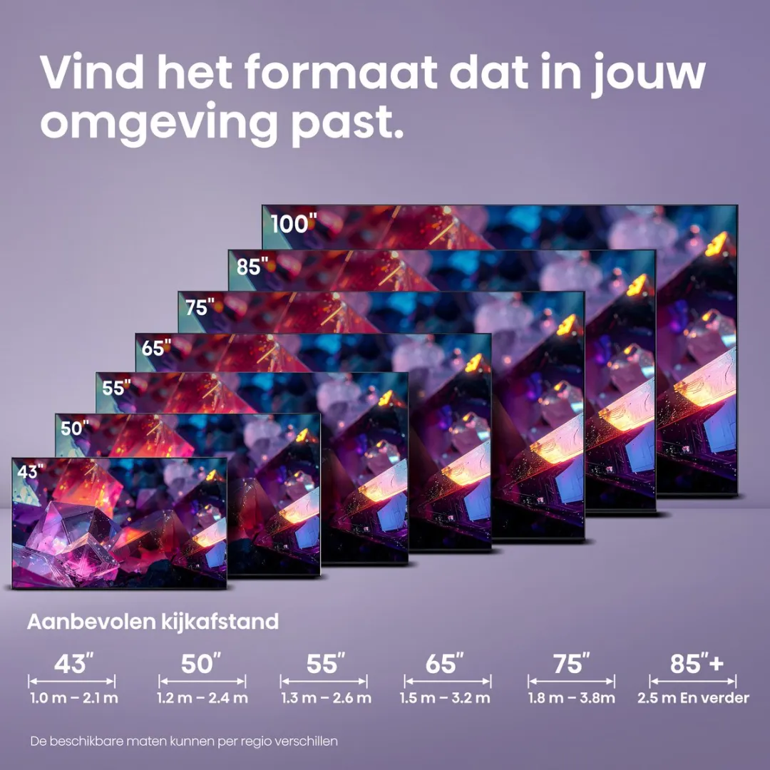 Hisense 85E7S PRO 85 inch SmartTV - 4K Hi-QLED - 144Hz - Zwart