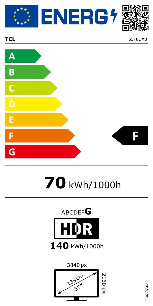 TCL 55T8D 55 inch QD-MiniLED Smart TV - Zwart
