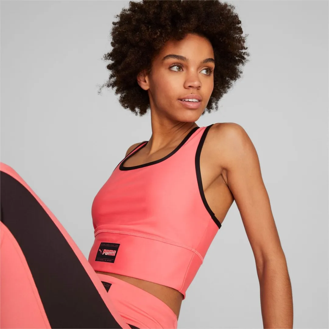 PUMA Fit Eversculpt Skimmer Trainingstop Dames - Maat L - Roze/Zwart