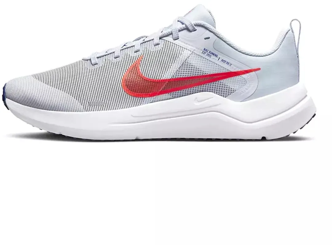 Nike Downshifter 12 Hardloopschoen - Maat 40 - Grijs/Rood/Wit
