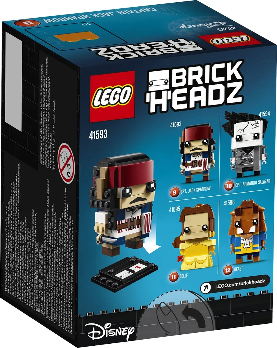 LEGO BrickHeadz Captain Jack Sparrow 41593 - 109 Stenen