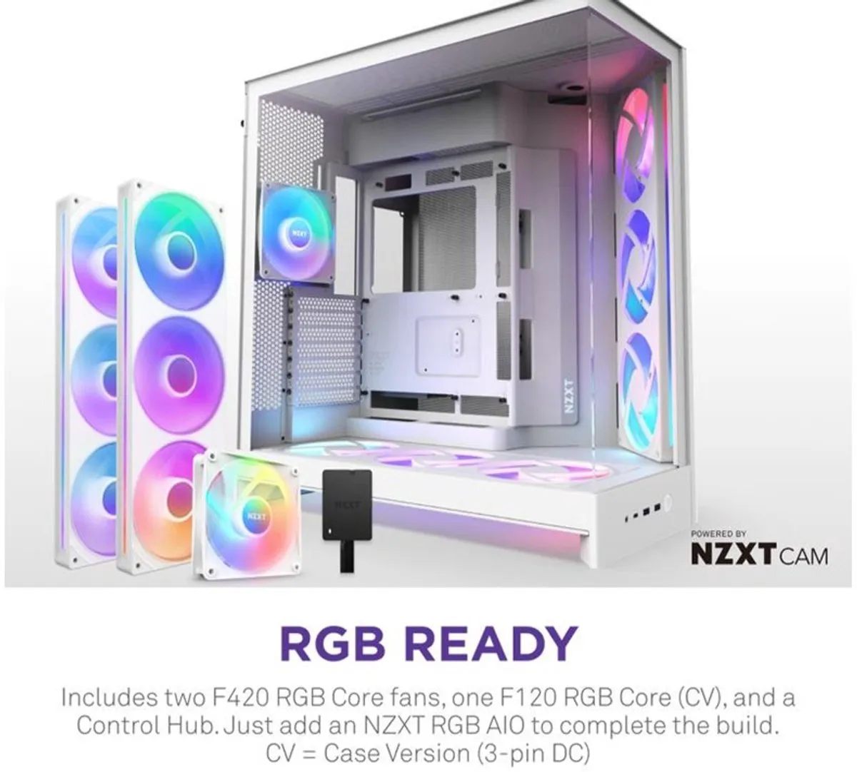 NZXT H9 Flow RGB+ 2025 - Wit