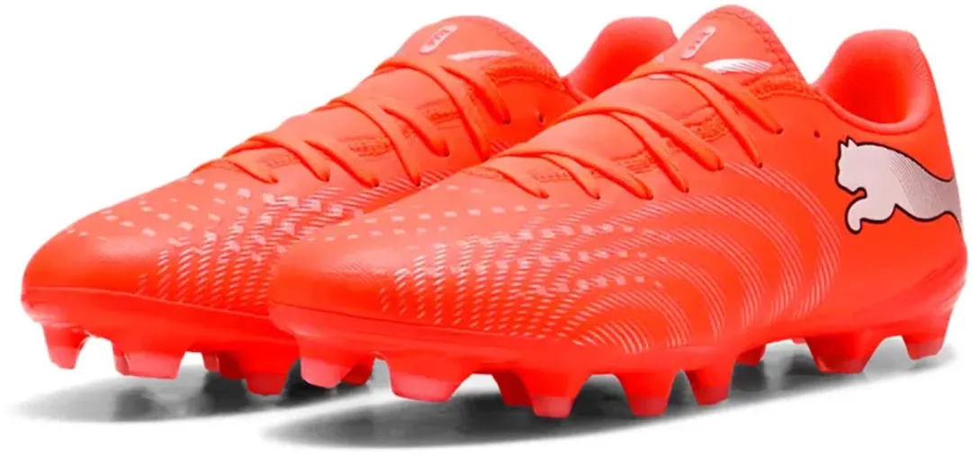 PUMA Future 9 Play FG/AG Voetbalschoenen - EU 40.5 - Rood/Oranje