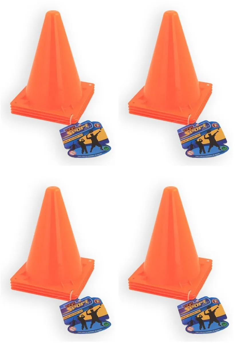Jonotoys Sportvoetbal Pionnen Set 16 Stuks - 20cm - Oranje