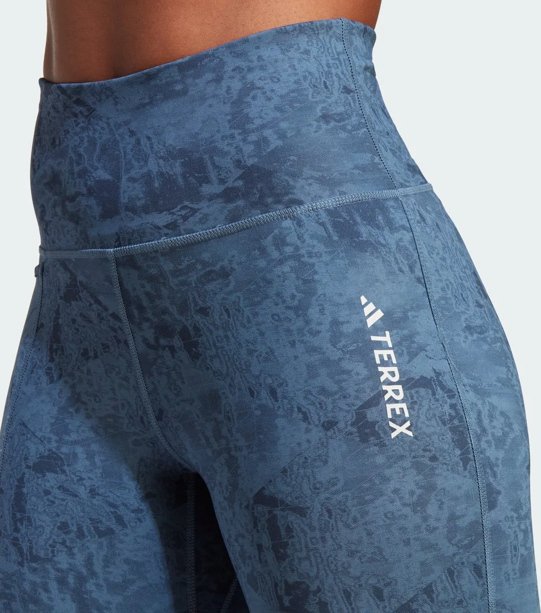 Adidas Terrex Multi Allover Print Legging 40 - Blauw