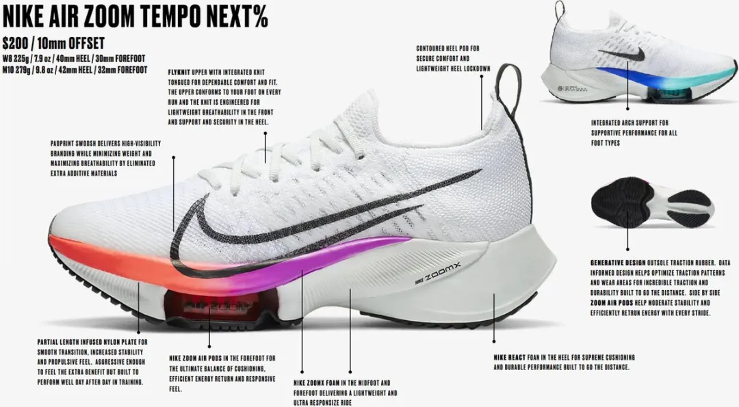 Nike Air Zoom Tempo Next% Flyknit - Maat 41 - afbeelding 6 van 6