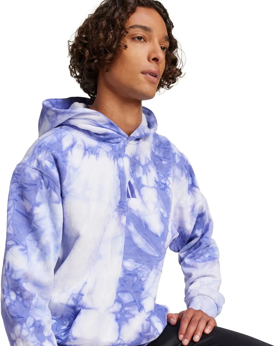 Adidas ALL SZN Fleece Washed Hoodie Heren - Paars/Wit - Maat L
