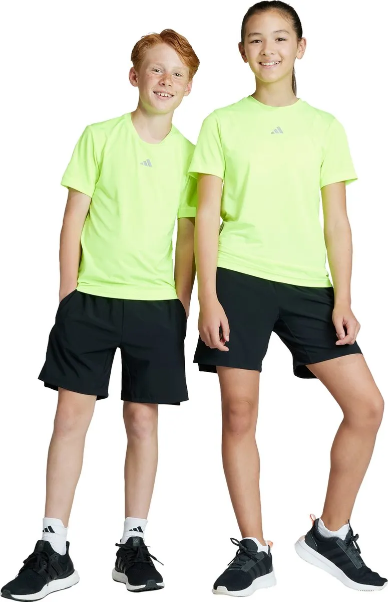 adidas Performance AEROREADY 3-Stripes Geweven Short 140 - Zwart