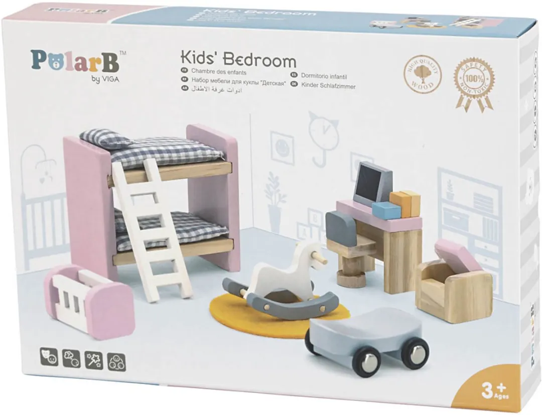 Viga Polarb Poppenhuismeubelset Meerkleurig