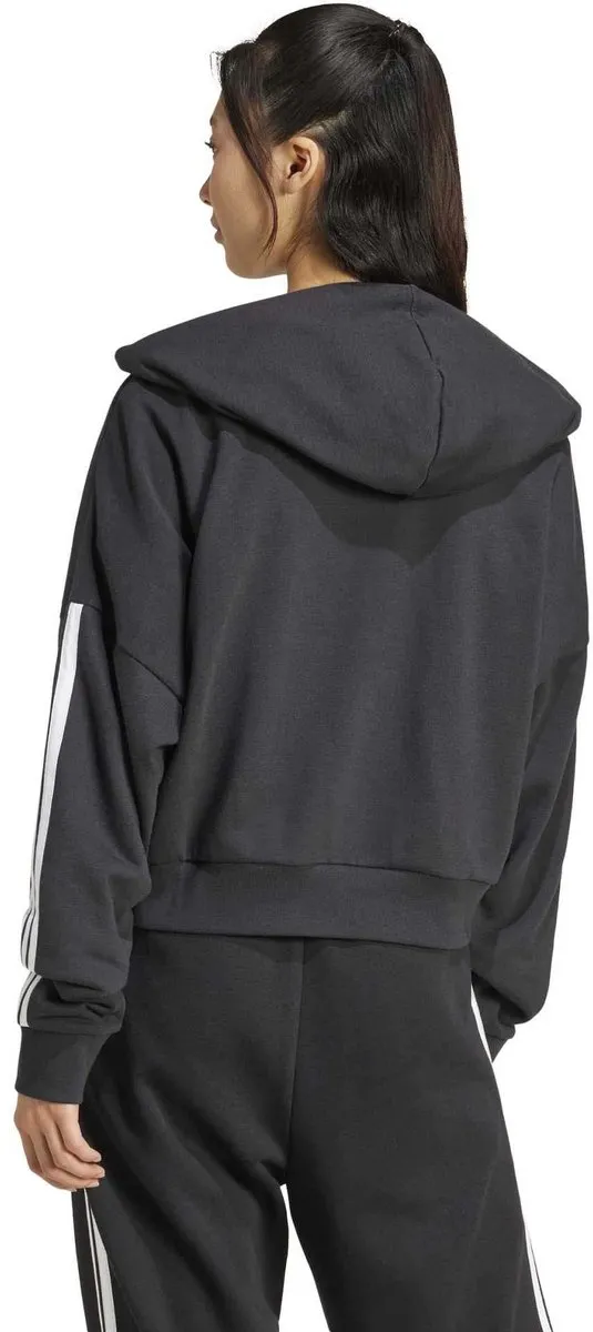 Adidas Sport W 3S Ft Qz Hd Sweatshirt - Zwart L
