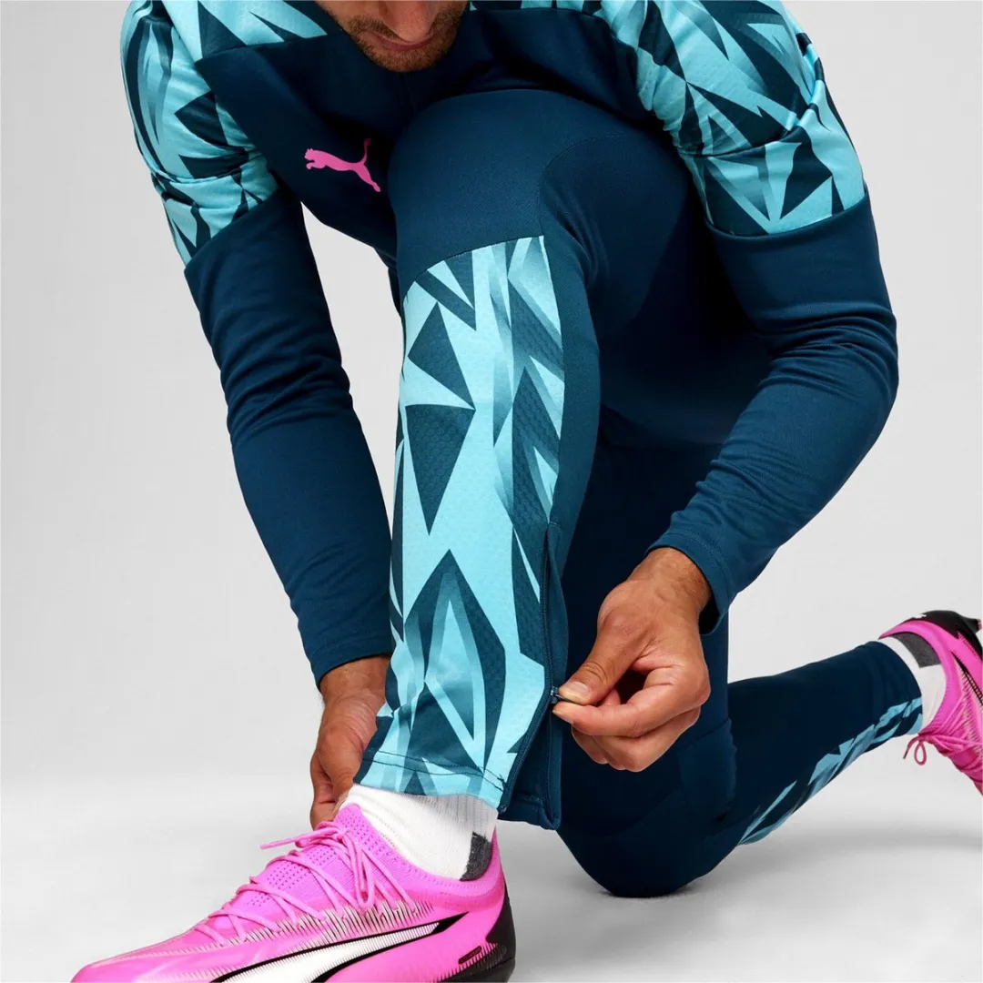 PUMA Individual Final Training Pants 659021-56 - Trainingsbroek Voetbal Heren - M - Blauw