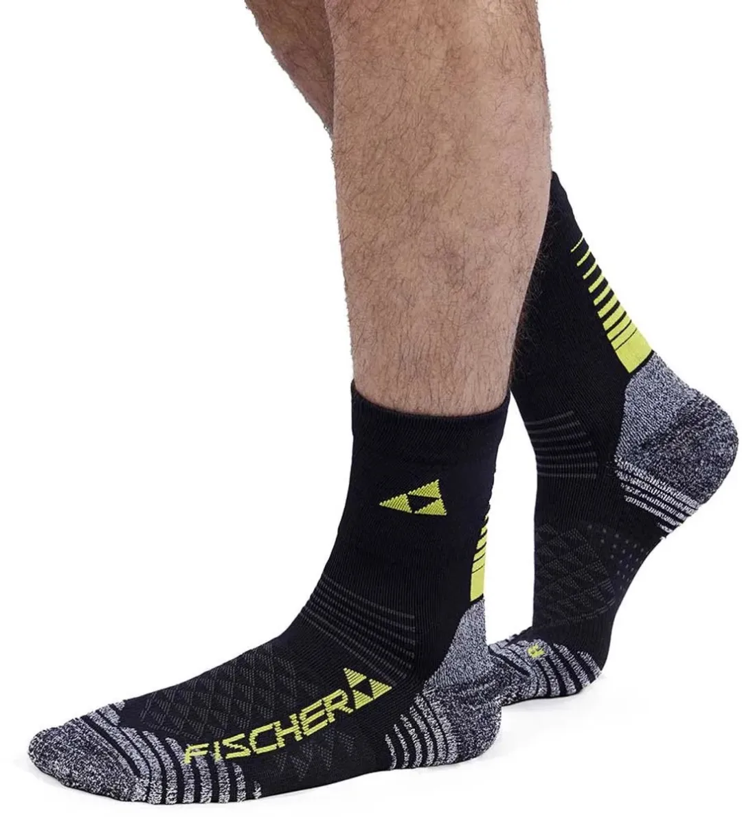 Fischer Xc Nordic Sokken - Zwart/Geel EU 35