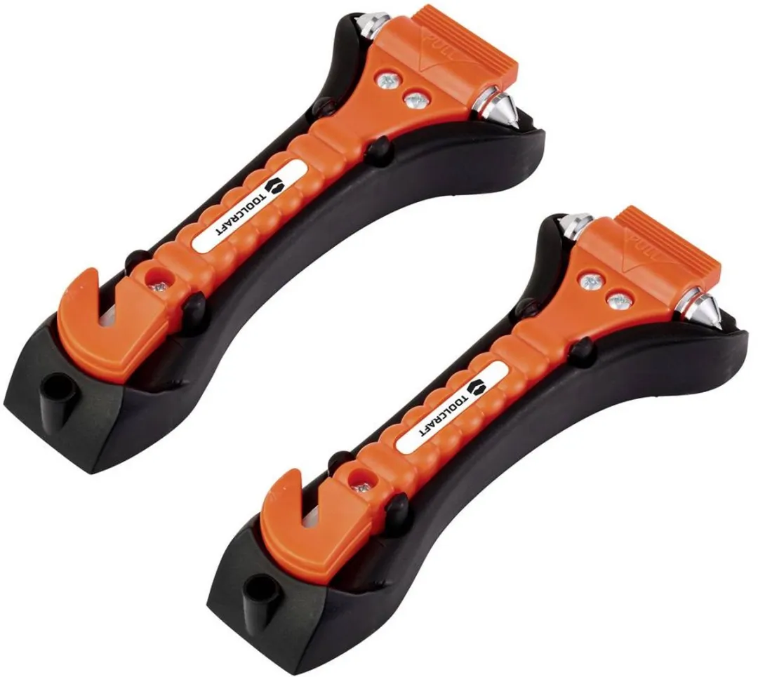 TOOLCRAFT TO-10362528 Noodhamer Glasbreker - 2 Stuks