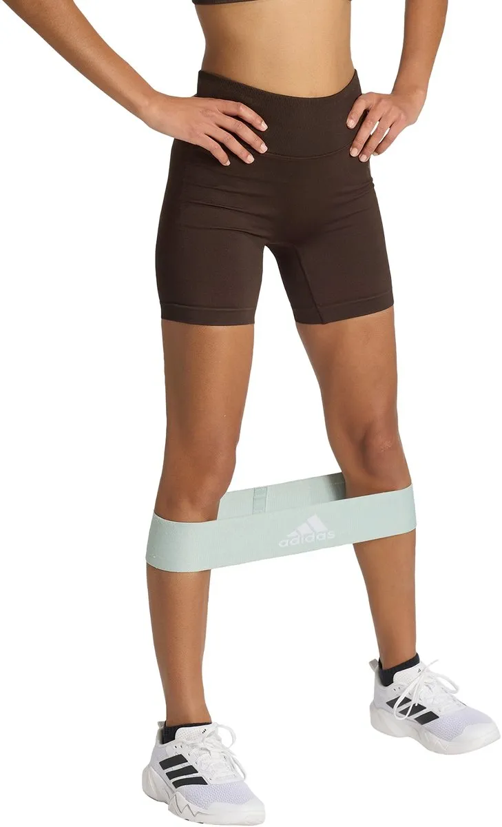Adidas Performance Workout Essentials Knit Scrunch Legging 5-Inch - L - Bruin