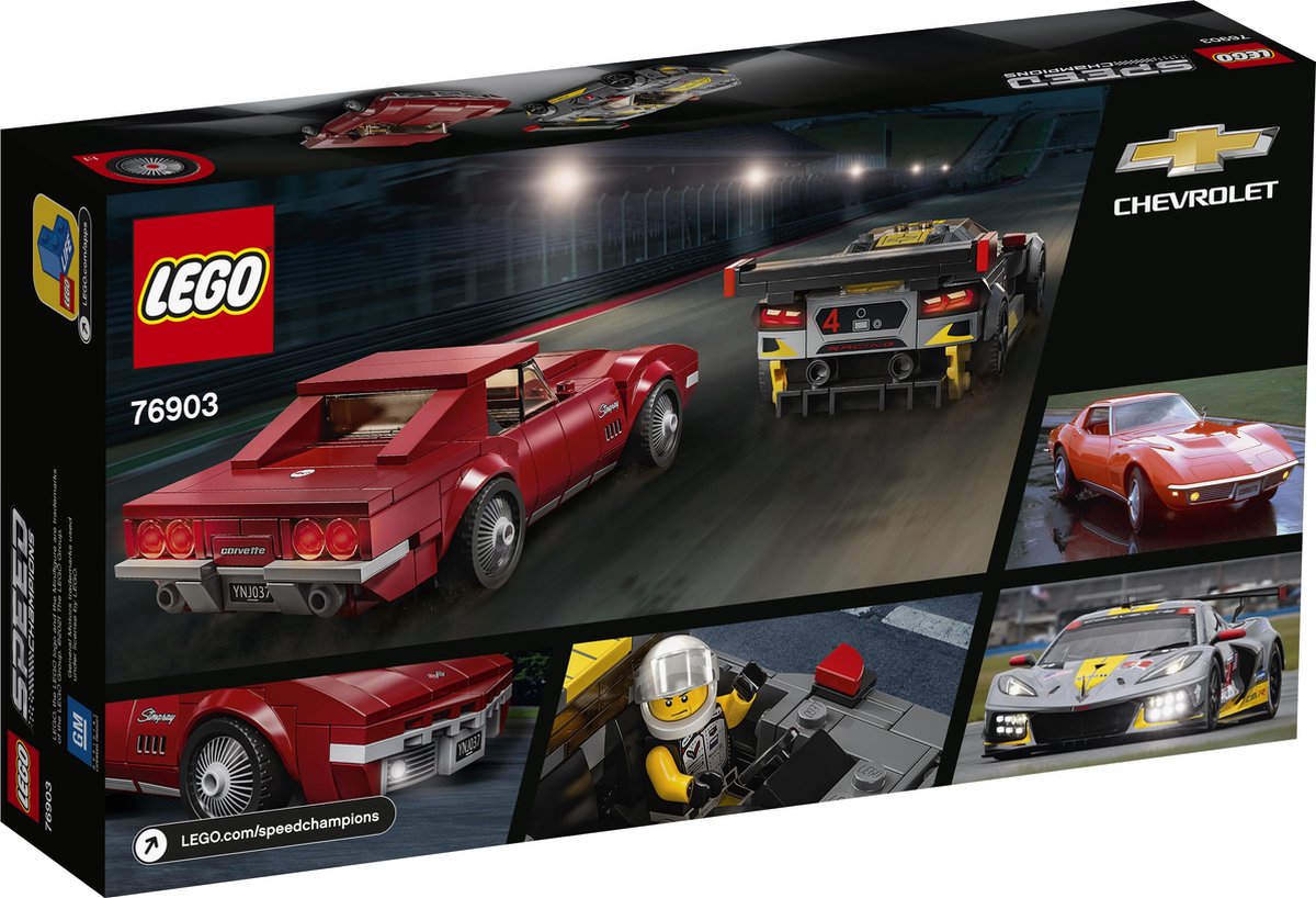 LEGO Speed Champions Chevrolet Corvette C8.R Racewagen en 1968 Chevrolet Corvette - 76903