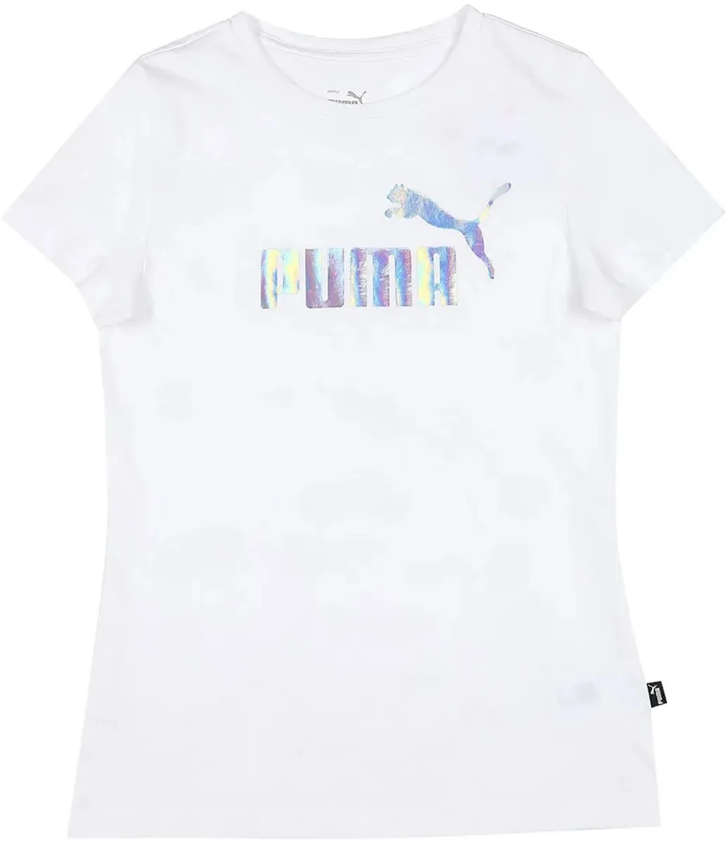 PUMA Ess+ Nova Shine T-shirt - Wit - 3-4 jaar