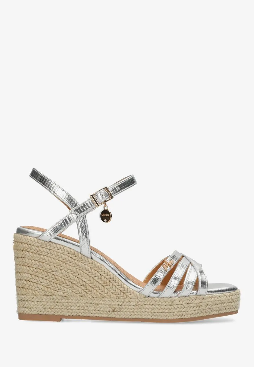 Mexx Noemi Pakina Zilver Dames Sandalen - Maat 40
