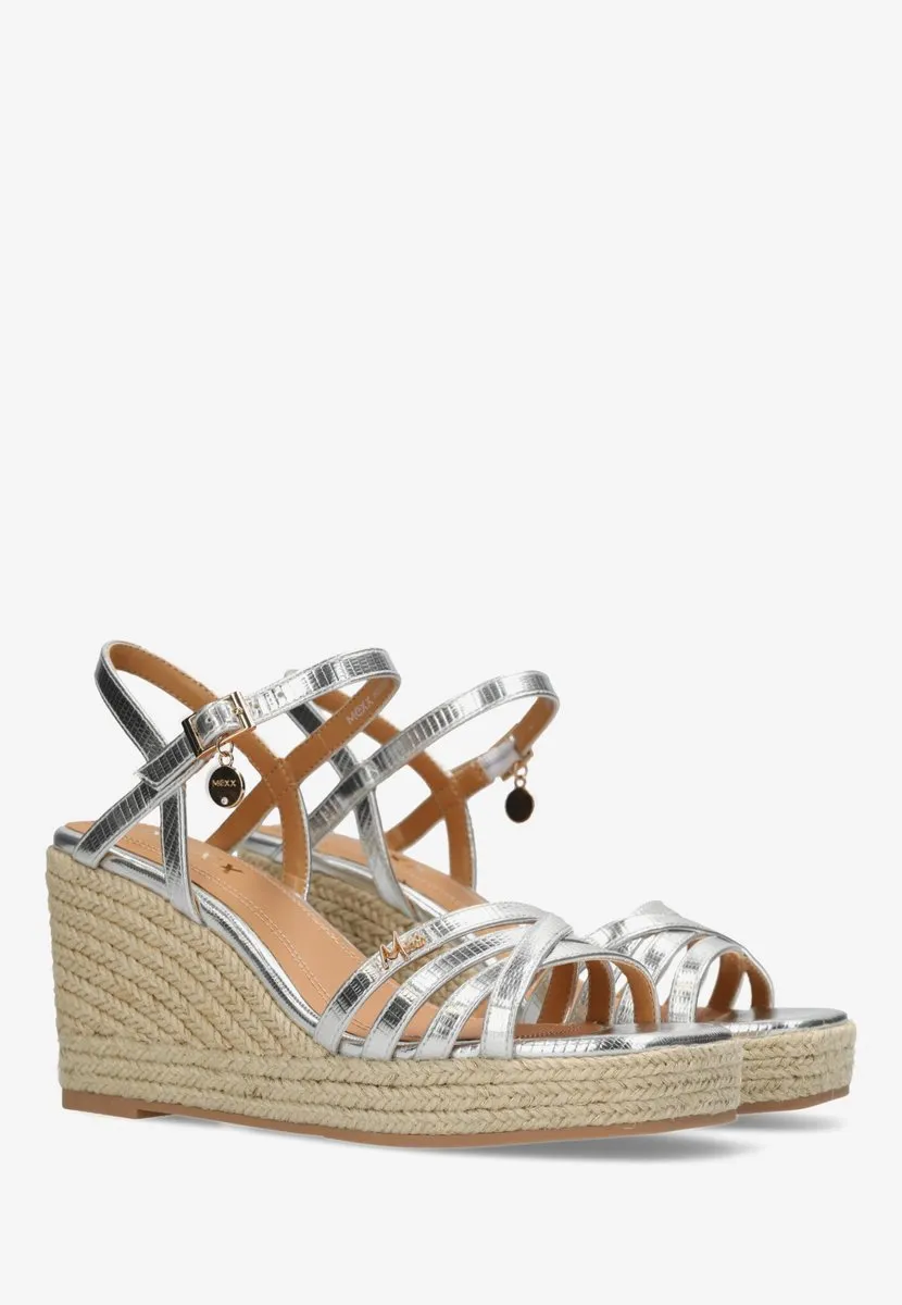 Mexx Noemi Pakina Zilver Dames Sandalen - Maat 40