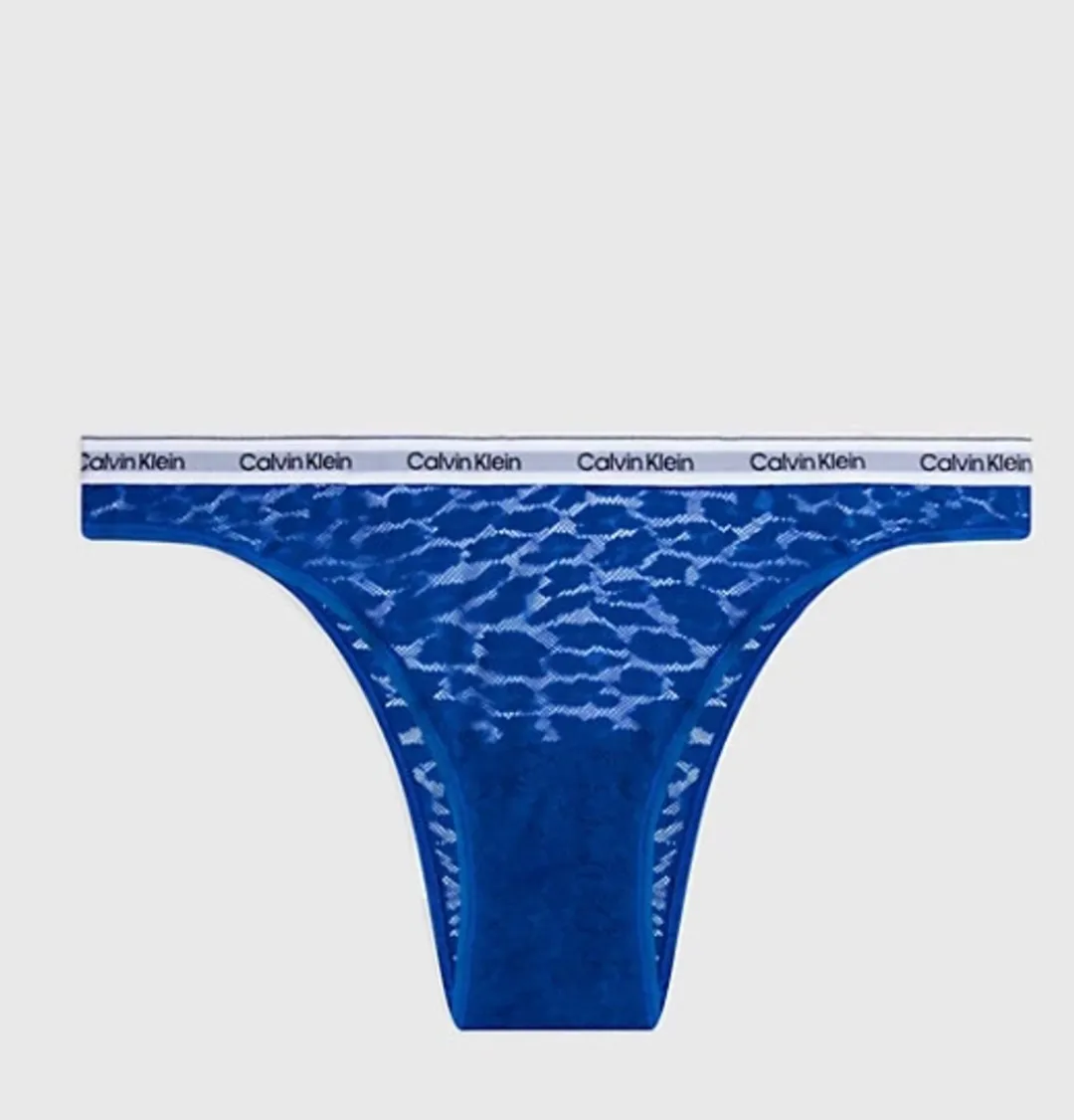 Calvin Klein TIA Serie Blauwe Kant Braziliaanse Slip