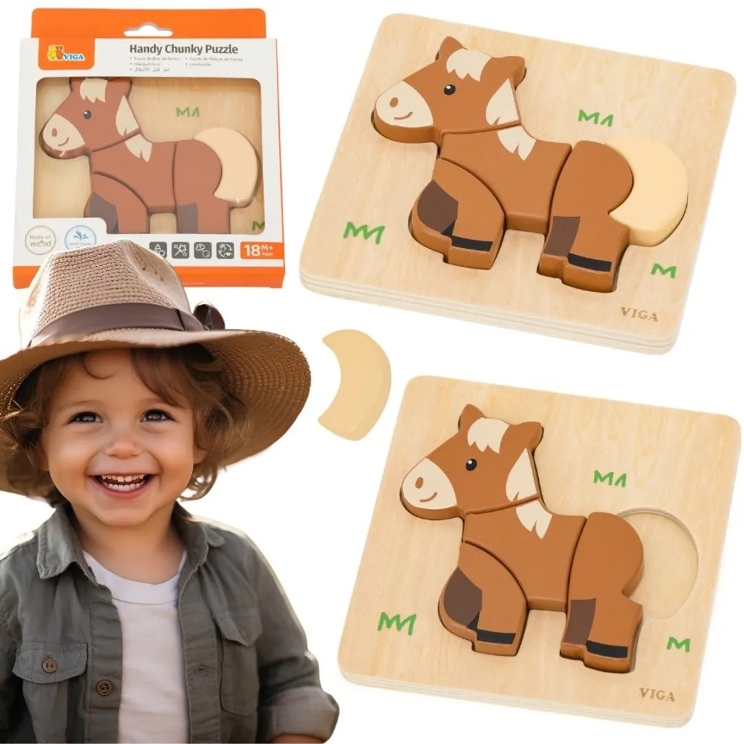 Viga Houten Puzzel Mijn vriend het paard