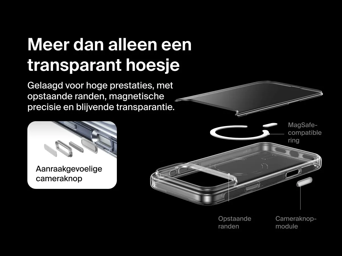 Belkin SheerForce Clear MSA032HQCL Hoesje - iPhone 17 Pro Max - Transparant