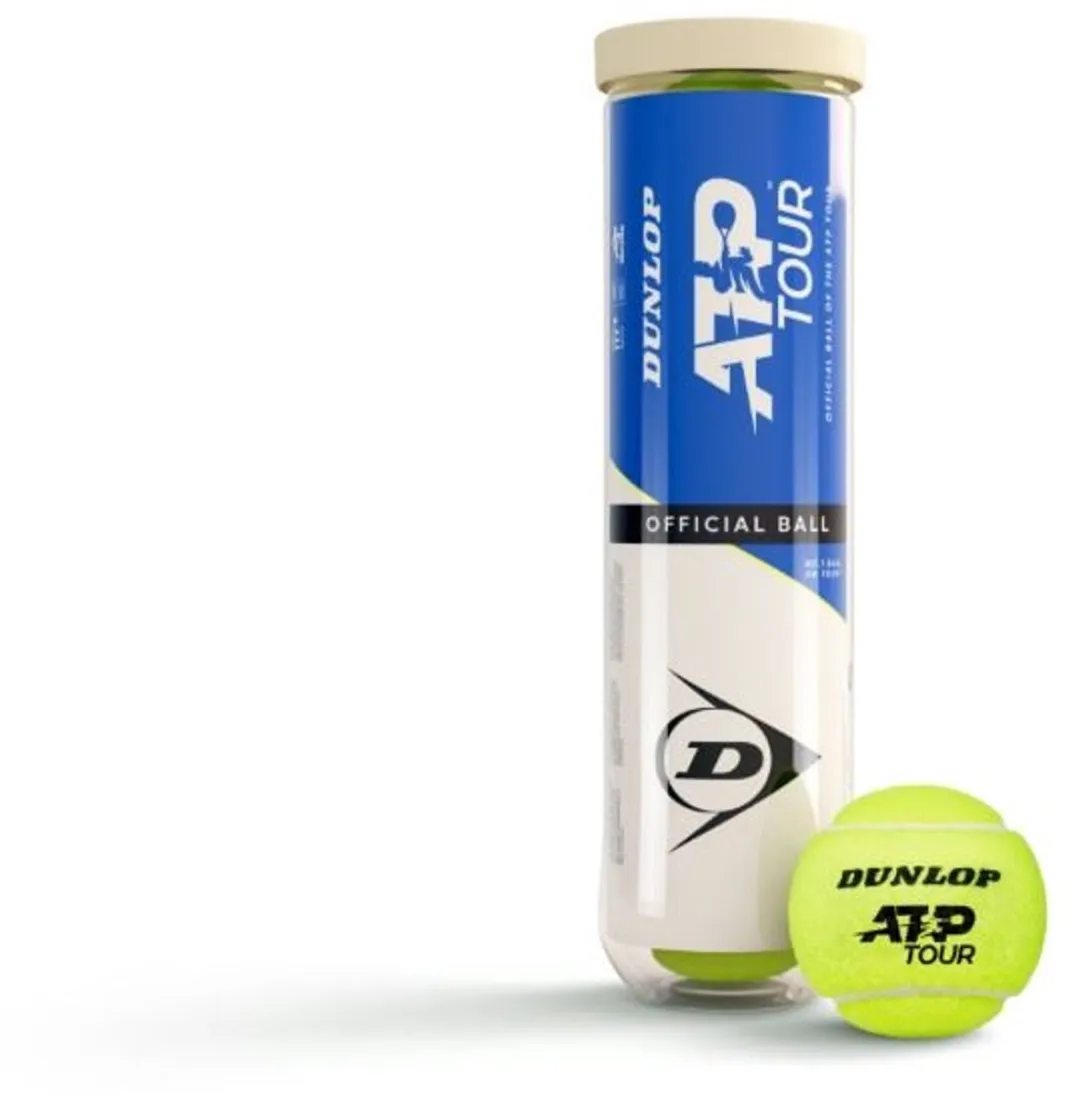 Dunlop ATP Tour Tennisballen - 4 Stuks - Geel