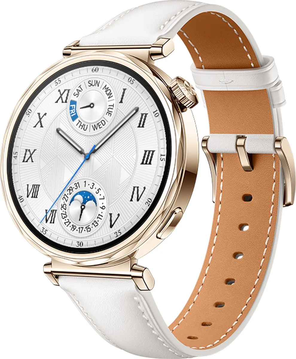 Huawei Watch GT5 41mm - Wit Leer - 2 Weken Batterij