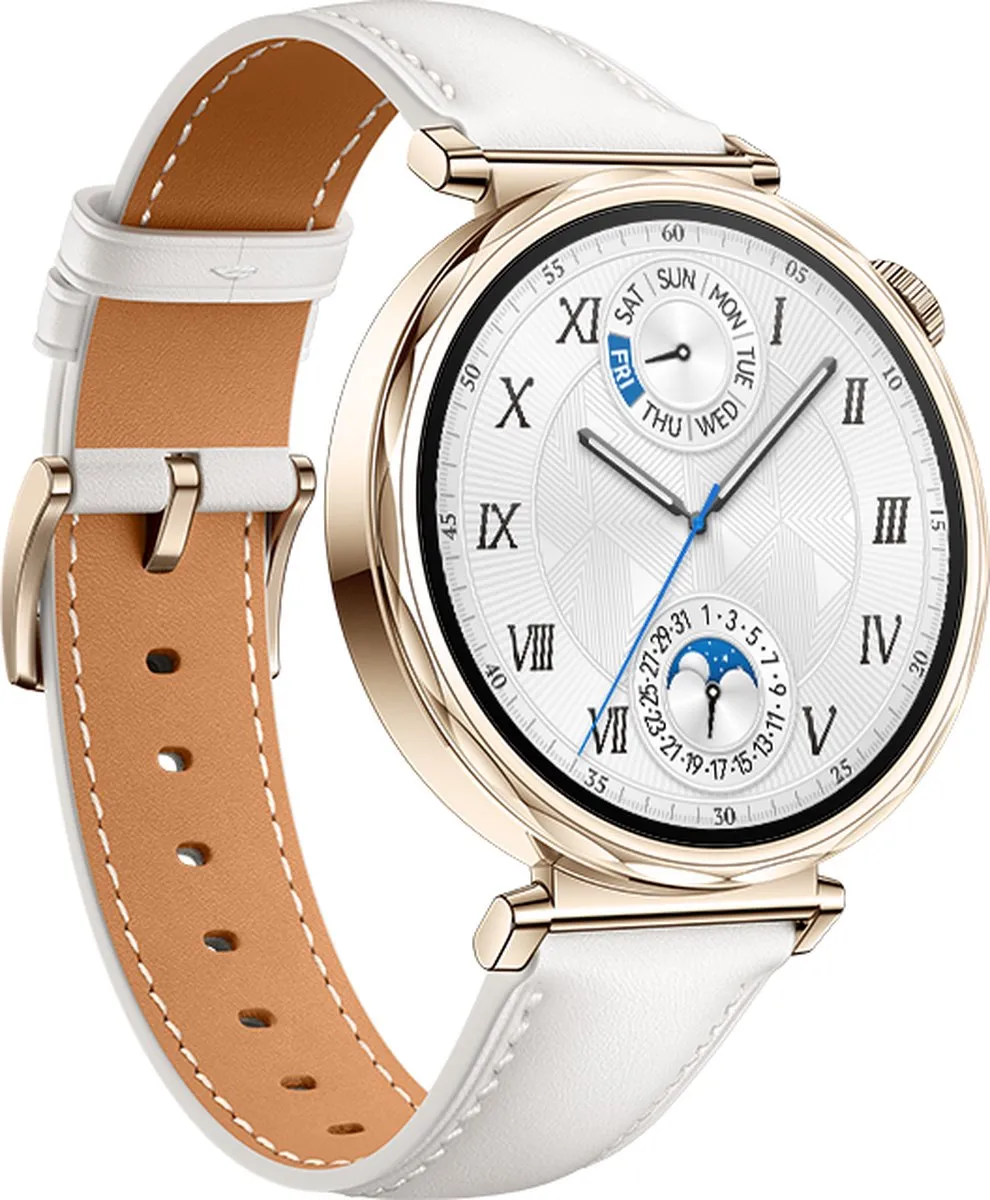 Huawei Watch GT5 41mm - Wit Leer - 2 Weken Batterij
