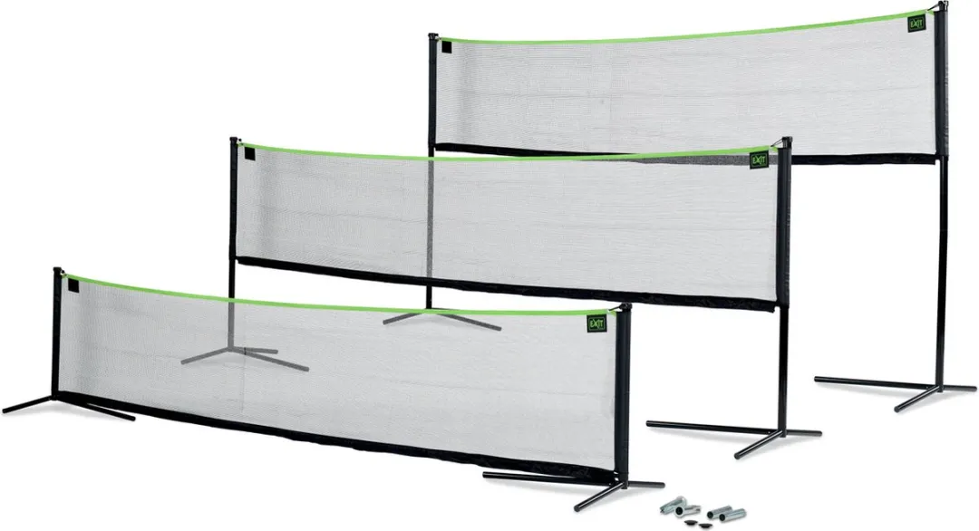 EXIT Toys Sportnet 243x500cm - Volleybal/Badminton/Tennis - Verstelbaar - Zwart