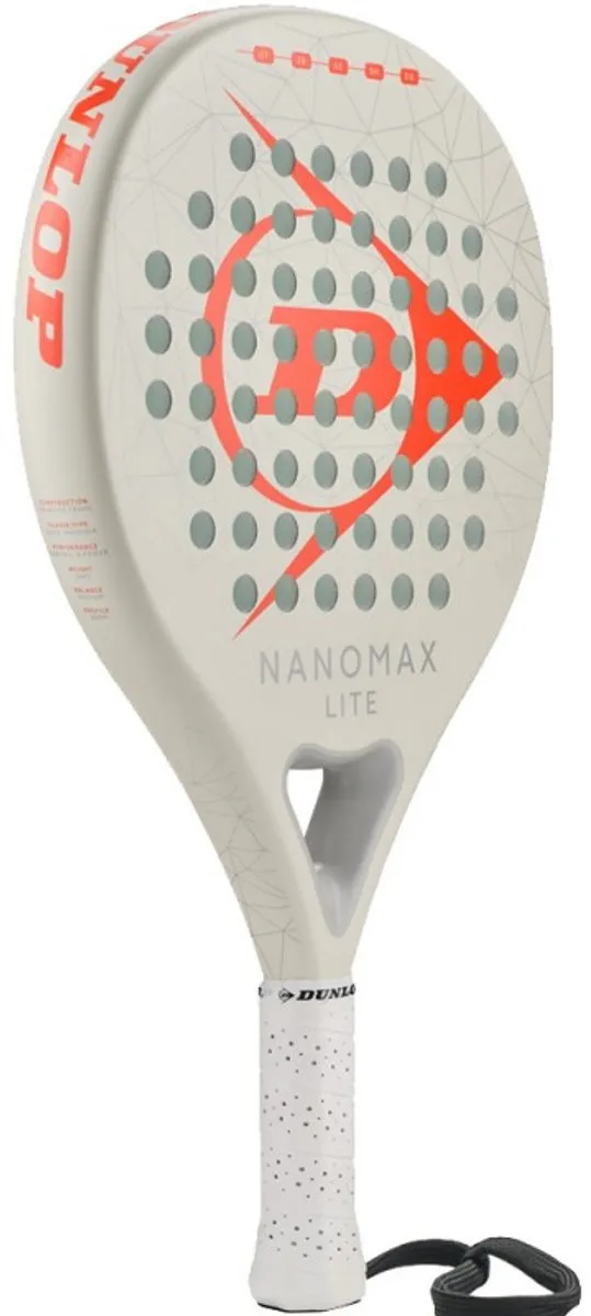 Dunlop PDL 26 NanoMax Lite Padelracket - Wit/Orange