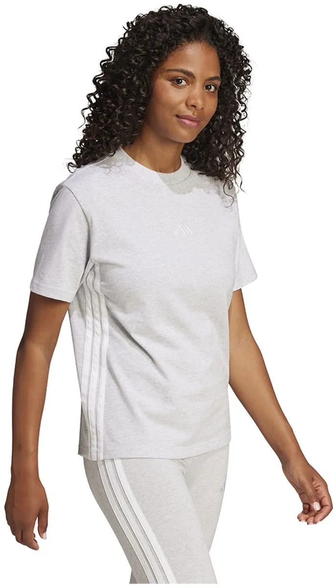 adidas Essentials 3-Stripes T-shirt Dames XS - Grijs