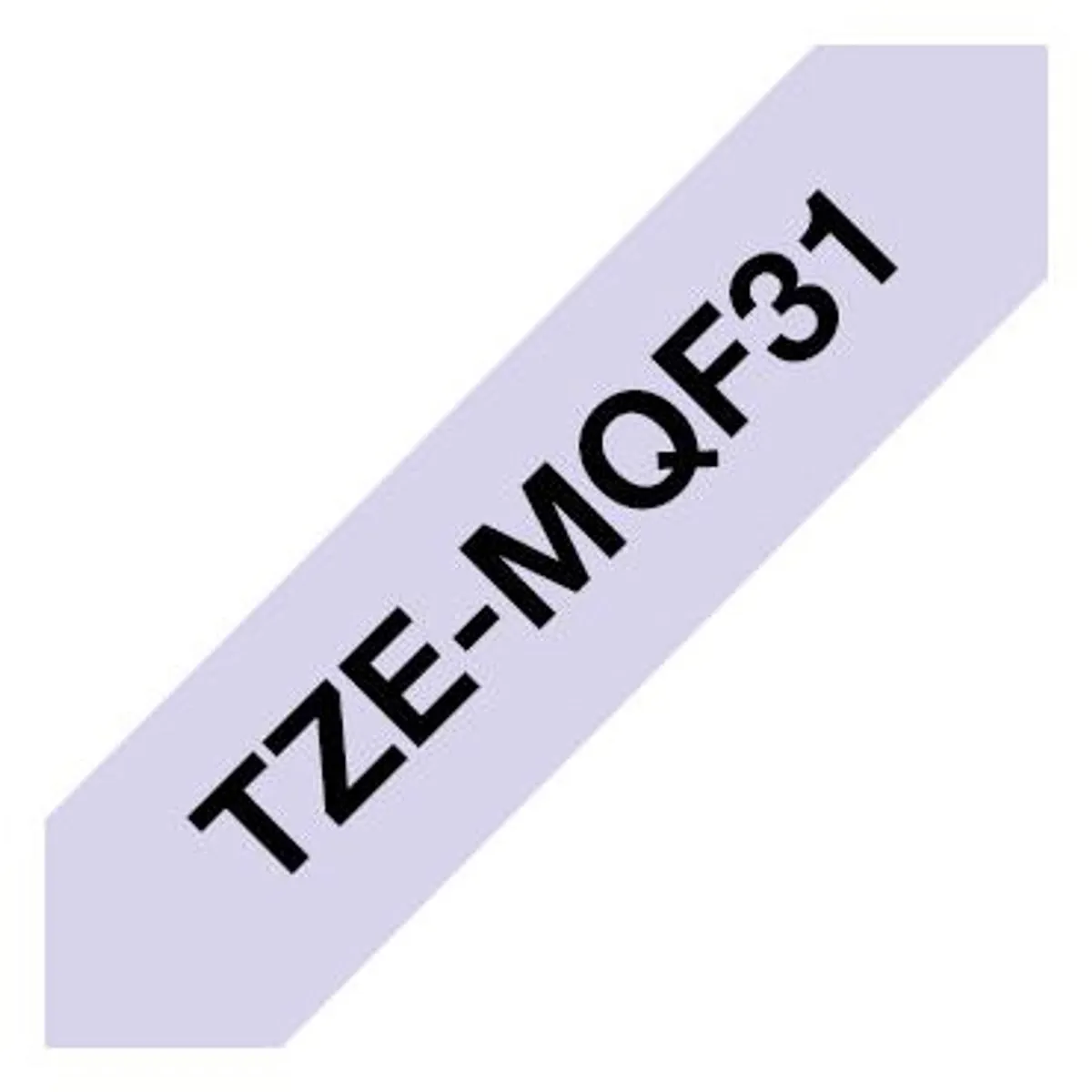 Brother TZe-MQF31 Labeltape - Pastellila 12mm x 4m - Zwart - afbeelding 6 van 6